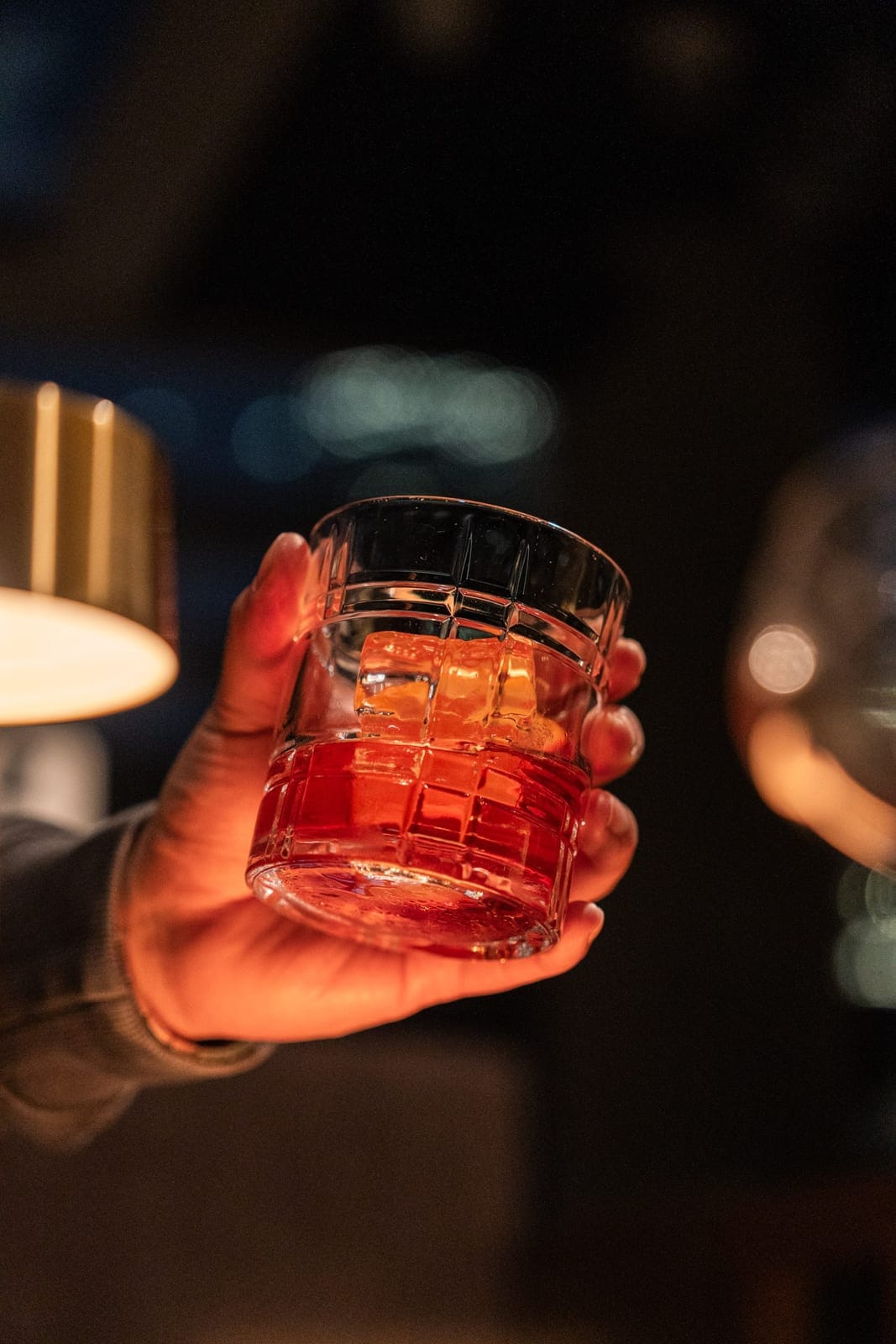 Guests enjoying Social Hour drinks as the Melbourne skyline lights up